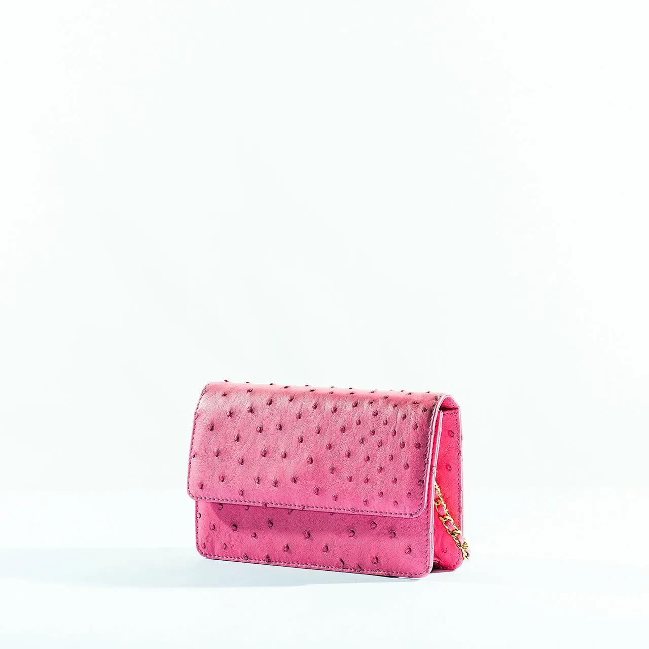 9606S - Ostrich Crossbody Bag