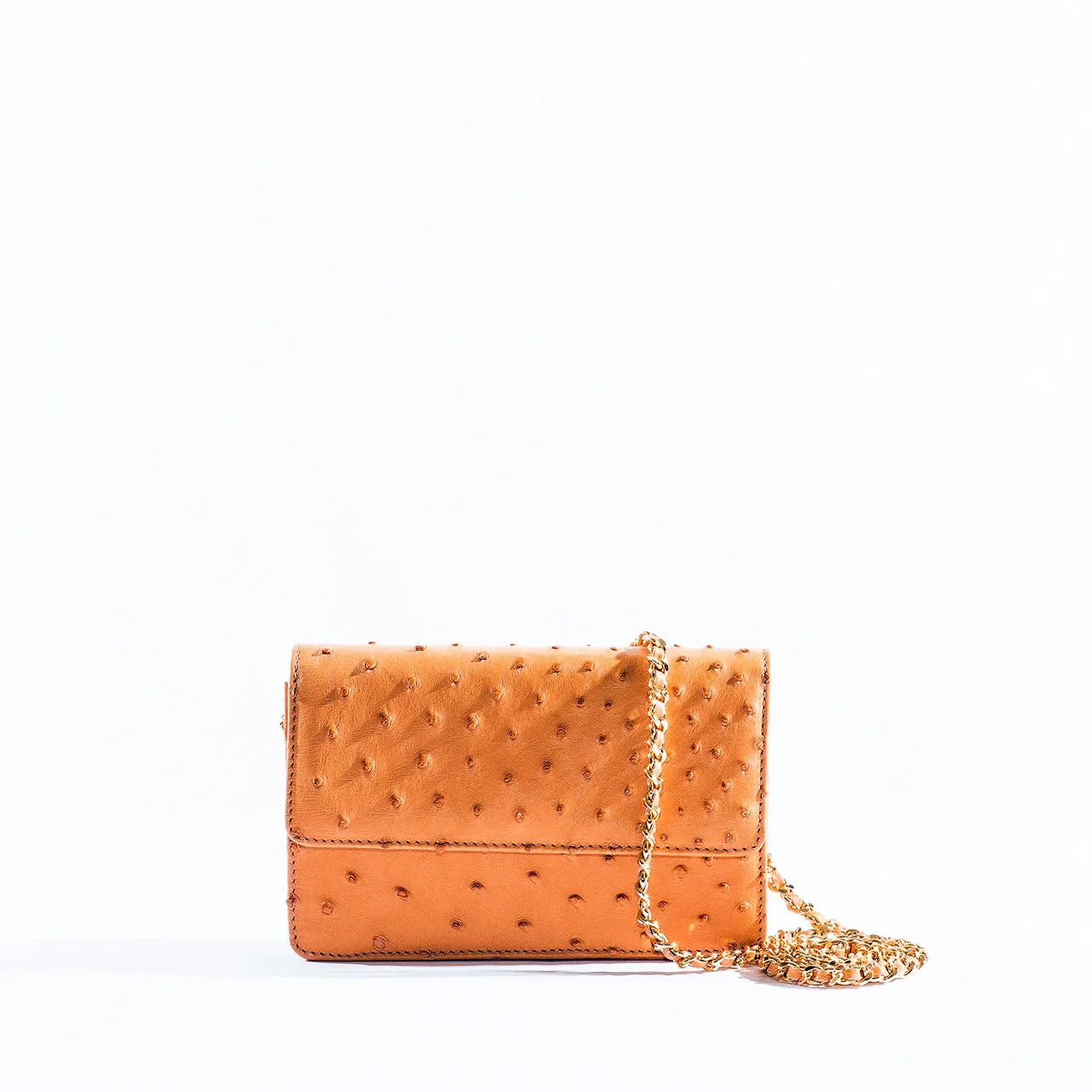 9606S - Ostrich Crossbody Bag