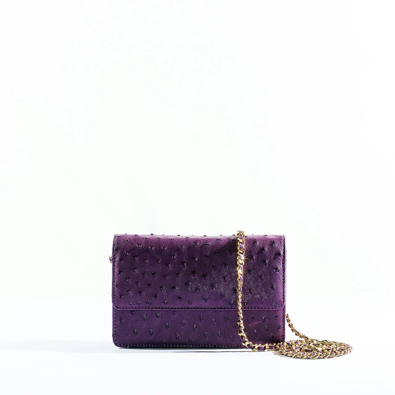 9606S - Ostrich Crossbody Bag