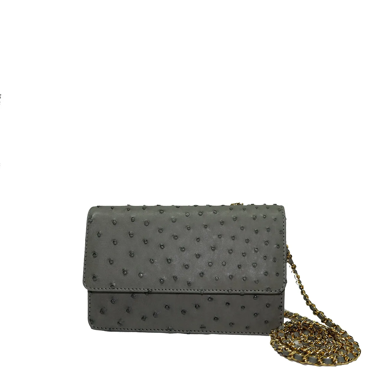 9606S - Ostrich Crossbody Bag