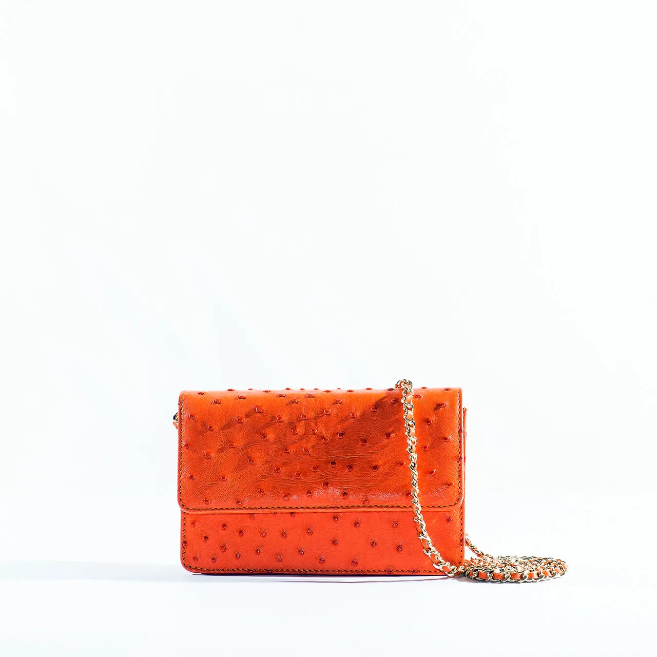 9606S - Ostrich Crossbody Bag