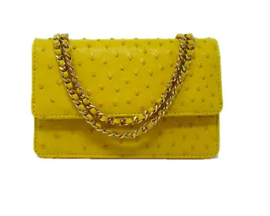 9606S - Ostrich Crossbody Bag