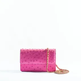 9606S - Ostrich Crossbody Bag