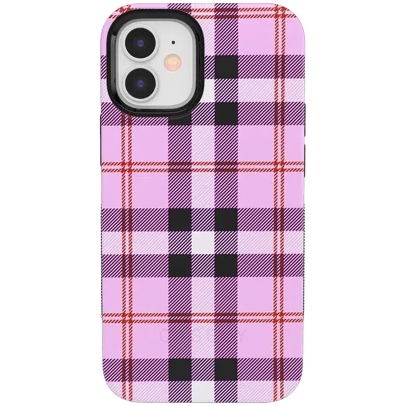 As if! | Light Purple Plaid Case
