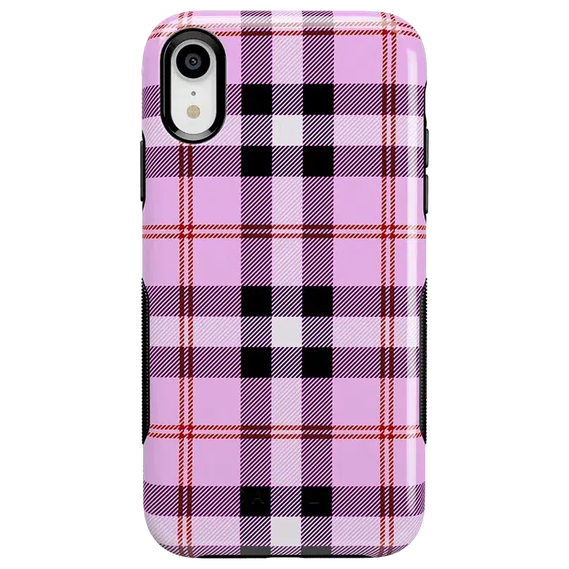 As if! | Light Purple Plaid Case