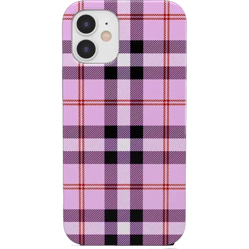 As if! | Light Purple Plaid Case