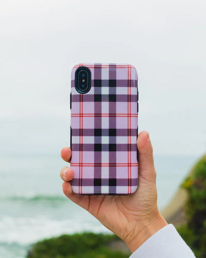 As if! | Light Purple Plaid Case