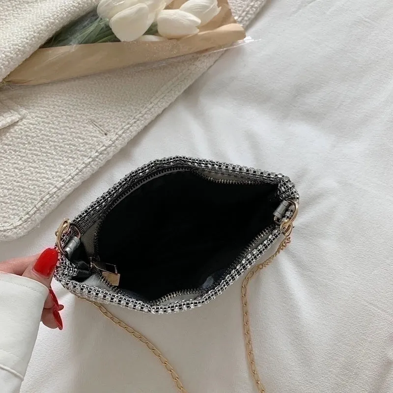 Black Pink Gold Pu Leather Solid Color Square Evening Bags