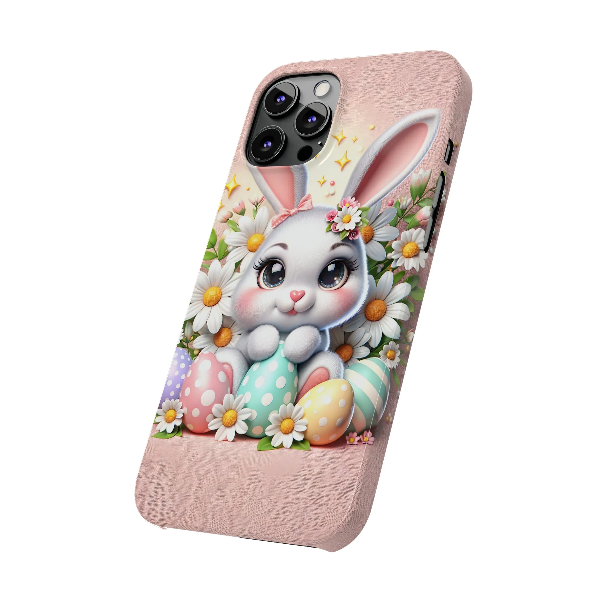Easter Bunny Design Sleek Elegance Wireless-Charging Compatible Phone Case Slim Phone Case compatible with over 20 iphone models