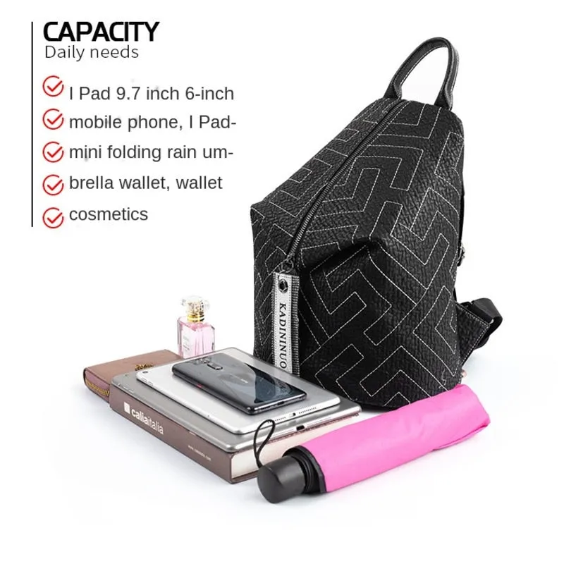 Genuine Leather Backpack Women Fashion Brand All-match Leather Women&#39;s Backpacks Personalized Travel Large Capacity Dumpling Bag