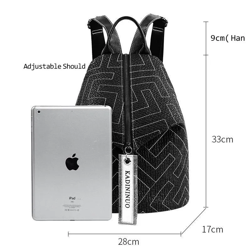 Genuine Leather Backpack Women Fashion Brand All-match Leather Women&#39;s Backpacks Personalized Travel Large Capacity Dumpling Bag
