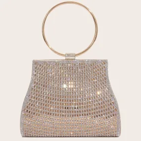 Gold Black Silver Pu Leather Solid Color Shell Evening Bags