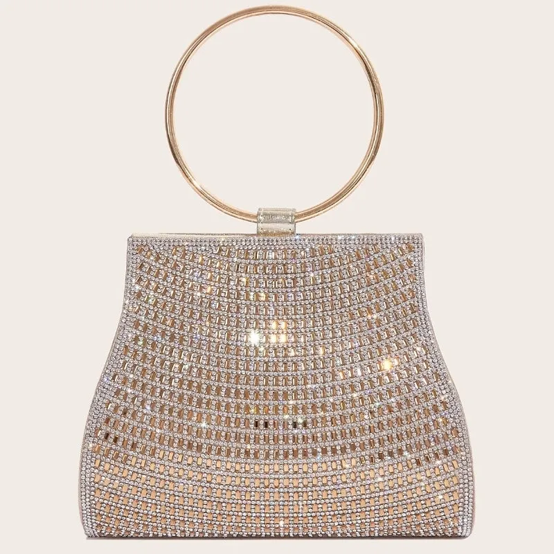 Gold Black Silver Pu Leather Solid Color Shell Evening Bags