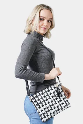 Houndstooth Crossbody Bag