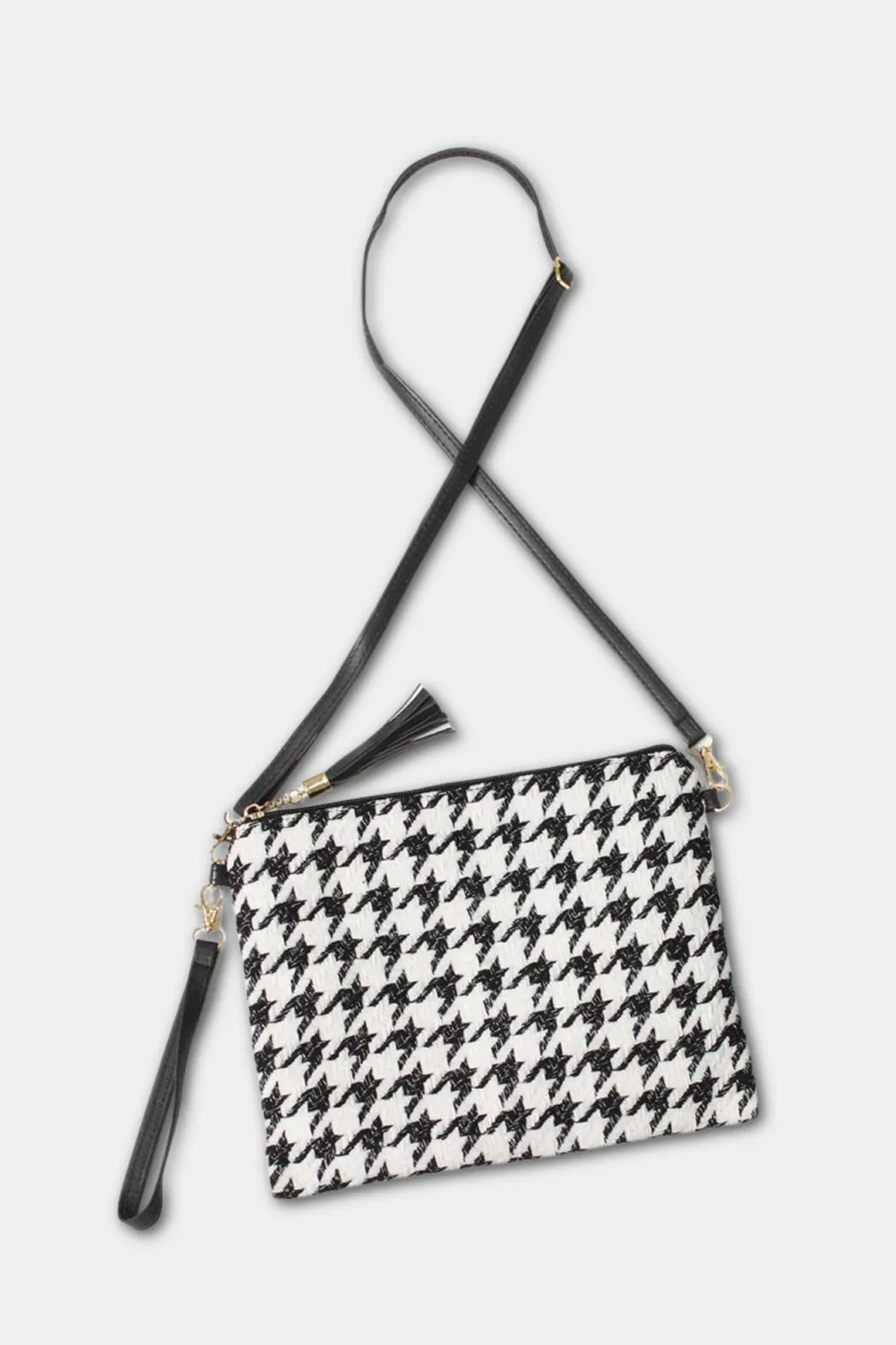 Houndstooth Crossbody Bag