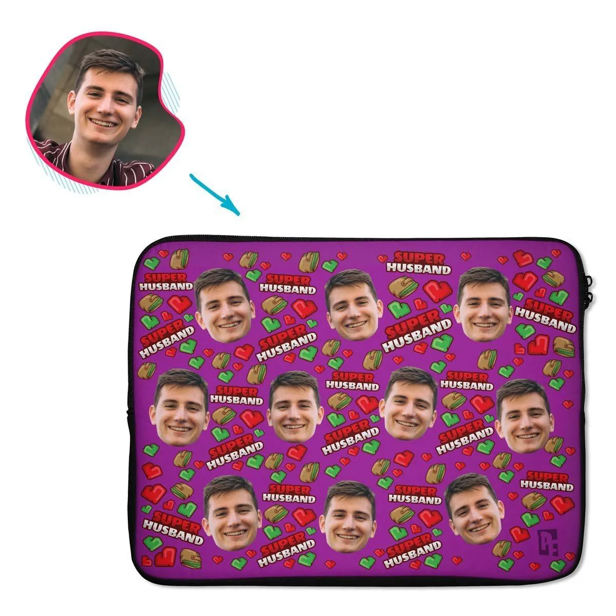 Husband Personalized Laptop Sleeve
