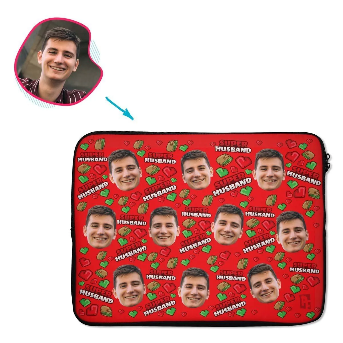Husband Personalized Laptop Sleeve