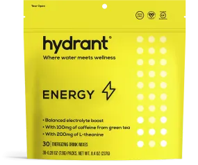 Hydrant ENERGY | Rapid Hydration Mix with Caffeine and L-Theanine