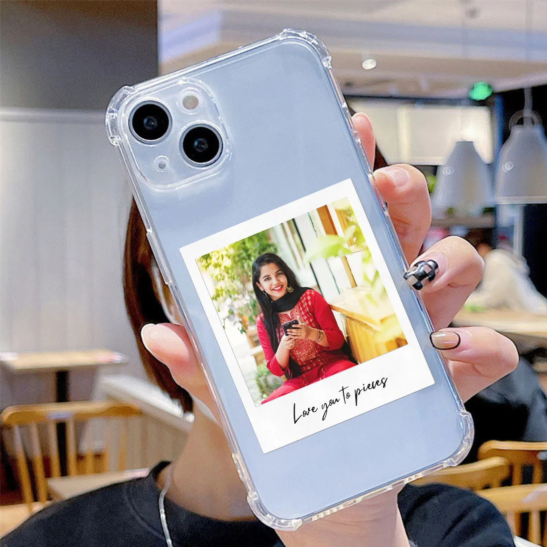 I Phone 13 Clear Cases Customized with Photo Transparent TPU Flexible Cover