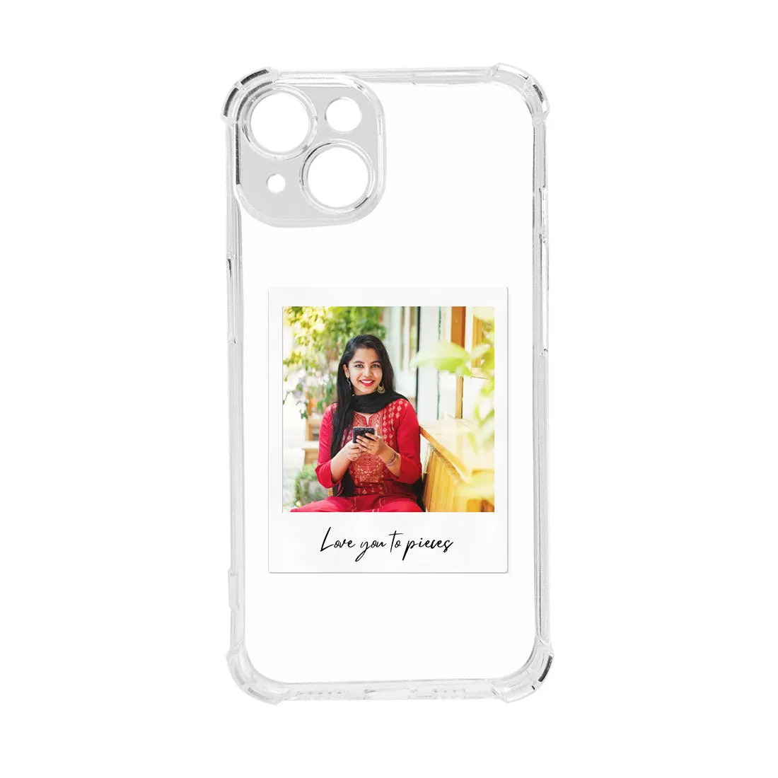 I Phone 13 Clear Cases Customized with Photo Transparent TPU Flexible Cover