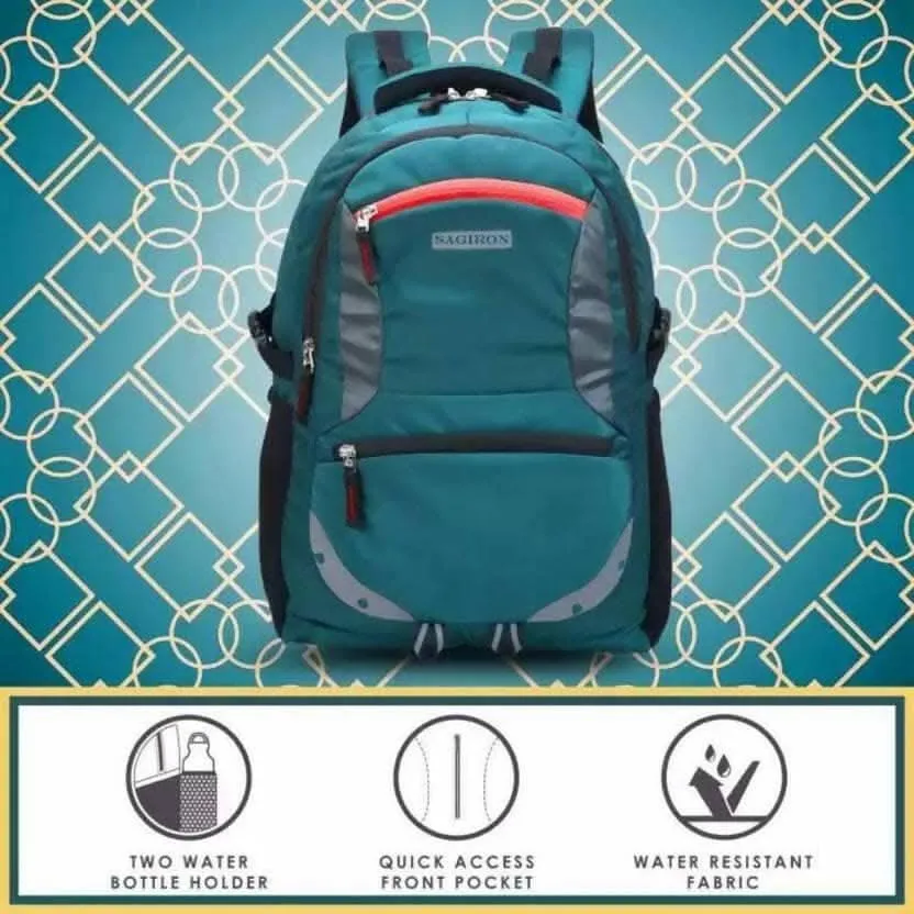 Laptop Backpack Spacy unisex backpack with rain cover and reflective strip (Blue) (35 L)