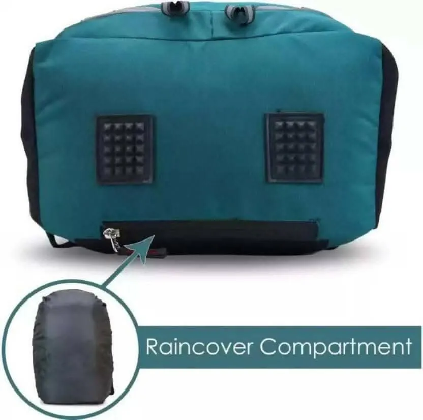 Laptop Backpack Spacy unisex backpack with rain cover and reflective strip (Blue) (35 L)