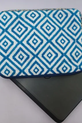 Taat Hand Embroidery Laptop Sleeve- Blue